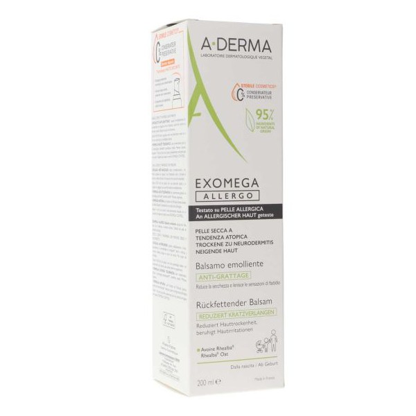 ADERMA EXOMEGA ALLERGO BALSAMO EMOLIENTE ANTI-RASCADO 200 ML