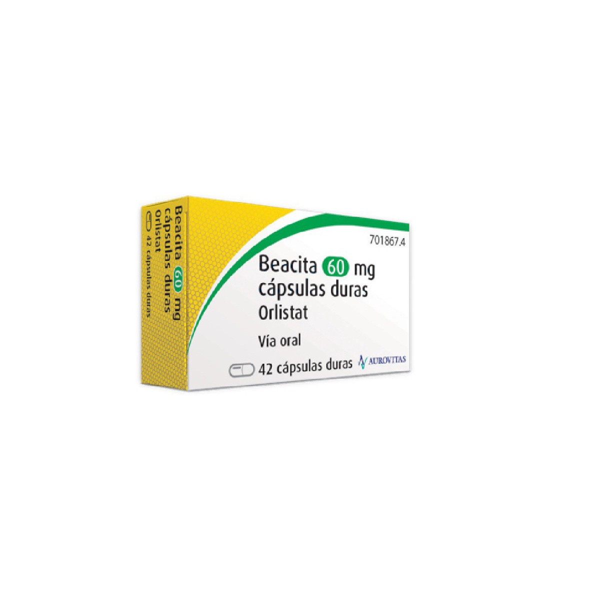 BEACITA 60 mg CAPSULAS DURAS, 42...