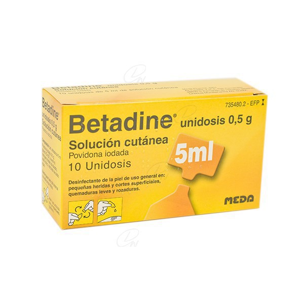 BETADINE UNIDOSIS 500 mg...
