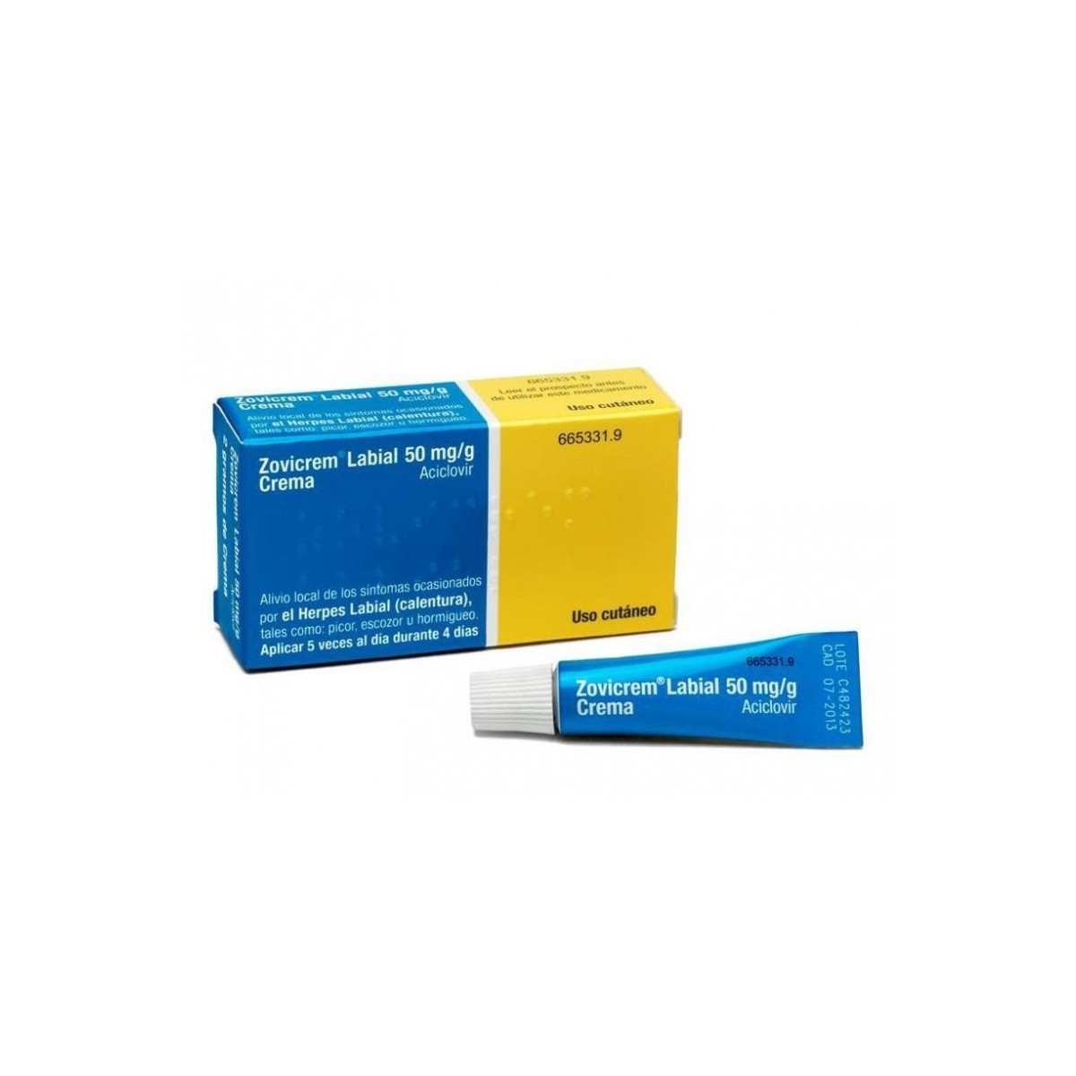 ZOVICREM LABIAL 50 mg/g CREMA, 1 tubo...