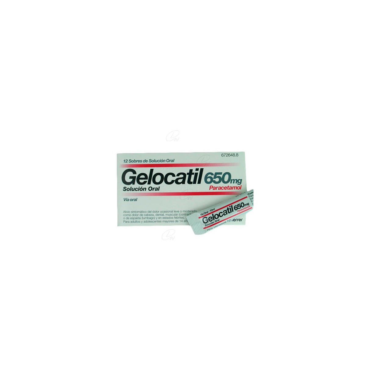 GELOCATIL 650 mg SOLUCION ORAL, 12...