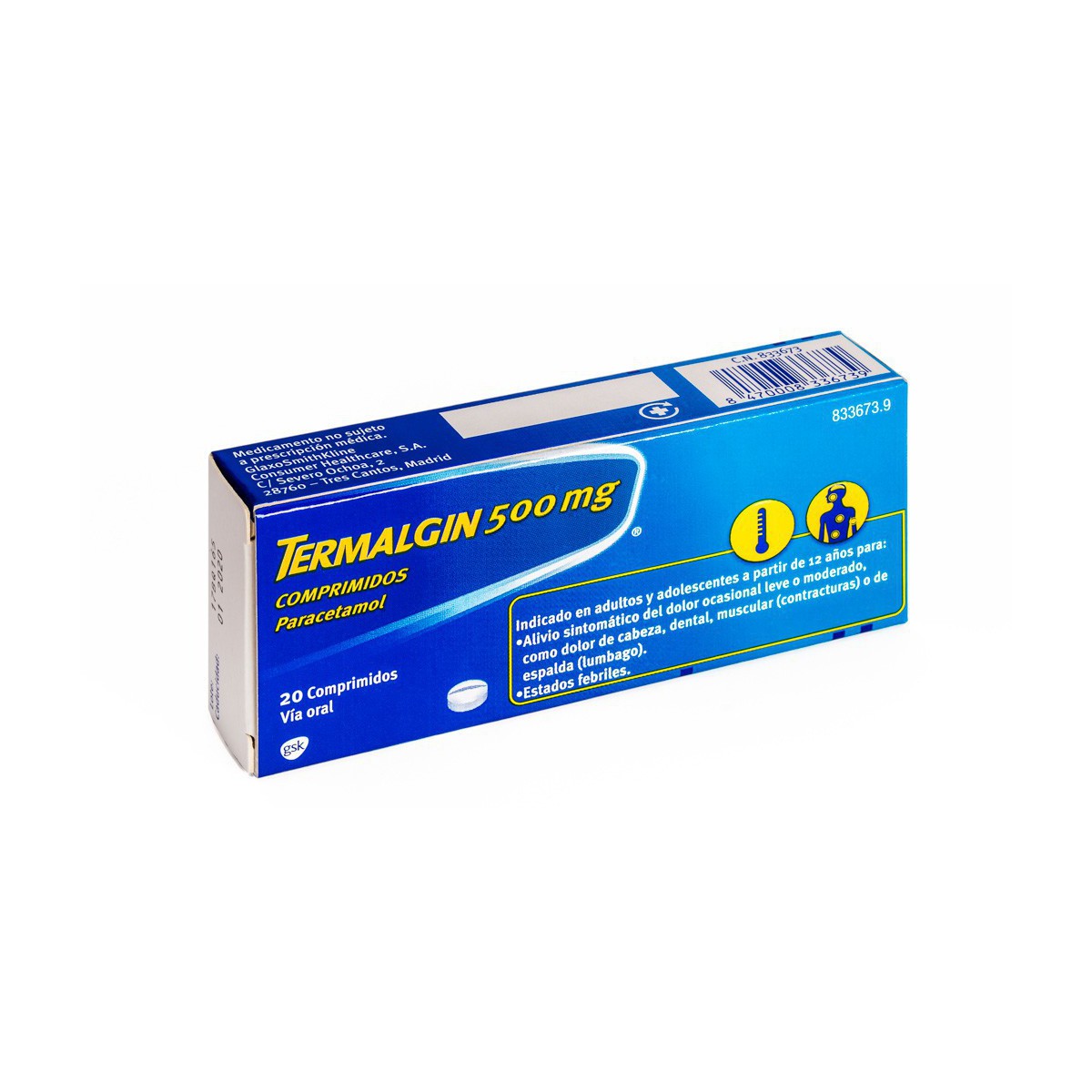 TERMALGIN 500 mg COMPRIMIDOS, 20...