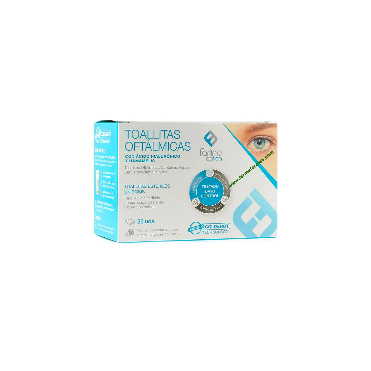 FARLINE TOALLITAS OFTALMICAS  AH 30 U