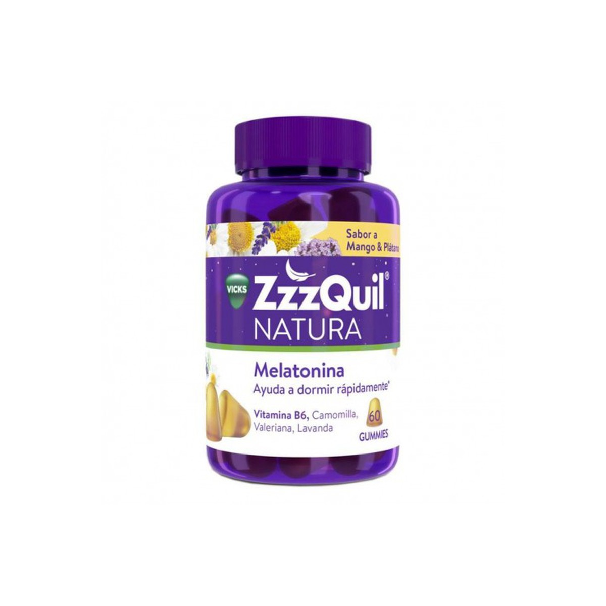 ZZZQUIL NATURA 60 GUMMIES SABOR MANGO...
