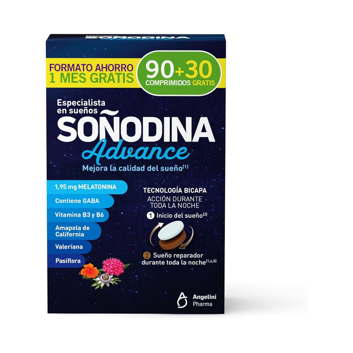 SOÑODINA ADVANCE MELATONINA 90+30