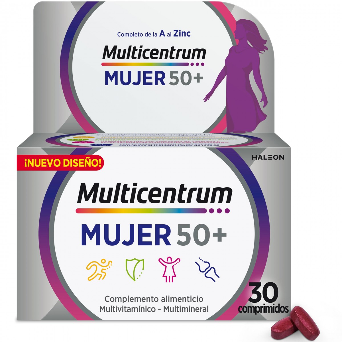 Multicentrum - 30 Comprimidos Mujer 50+